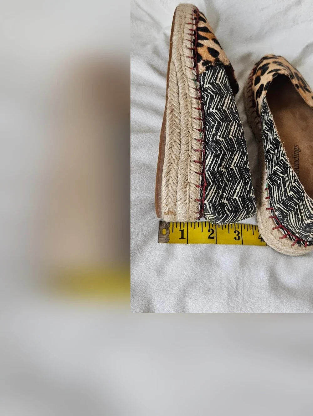 Soft Surroundings Leopard & Geometric Print Espadrilles in Tan & Black - Size 7M